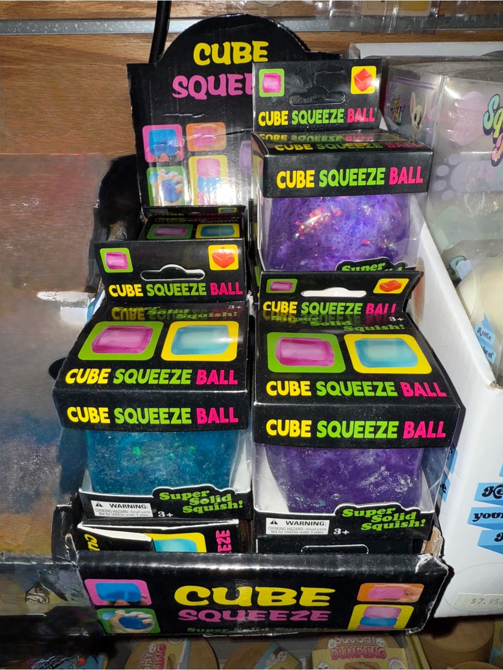 Needoh Cube Squeeze Ball Stress Toy - Purple & Teal